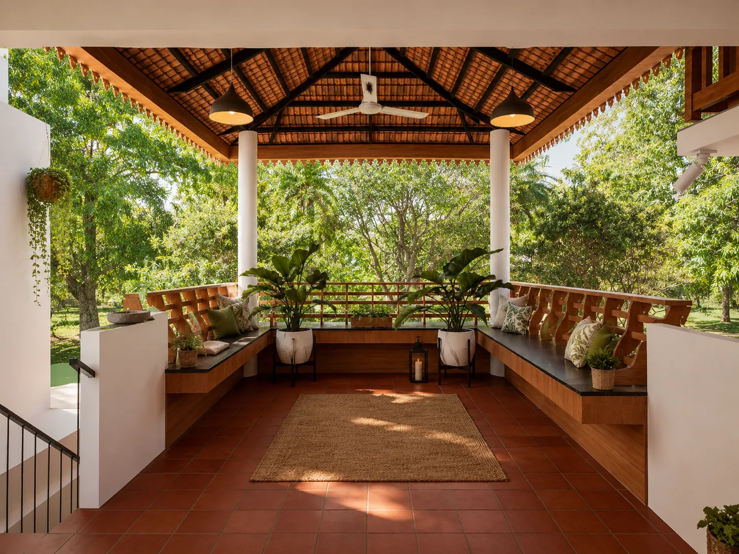 AJ Residence — traditional sit-out veranda, Maraimalainagar, Chennai