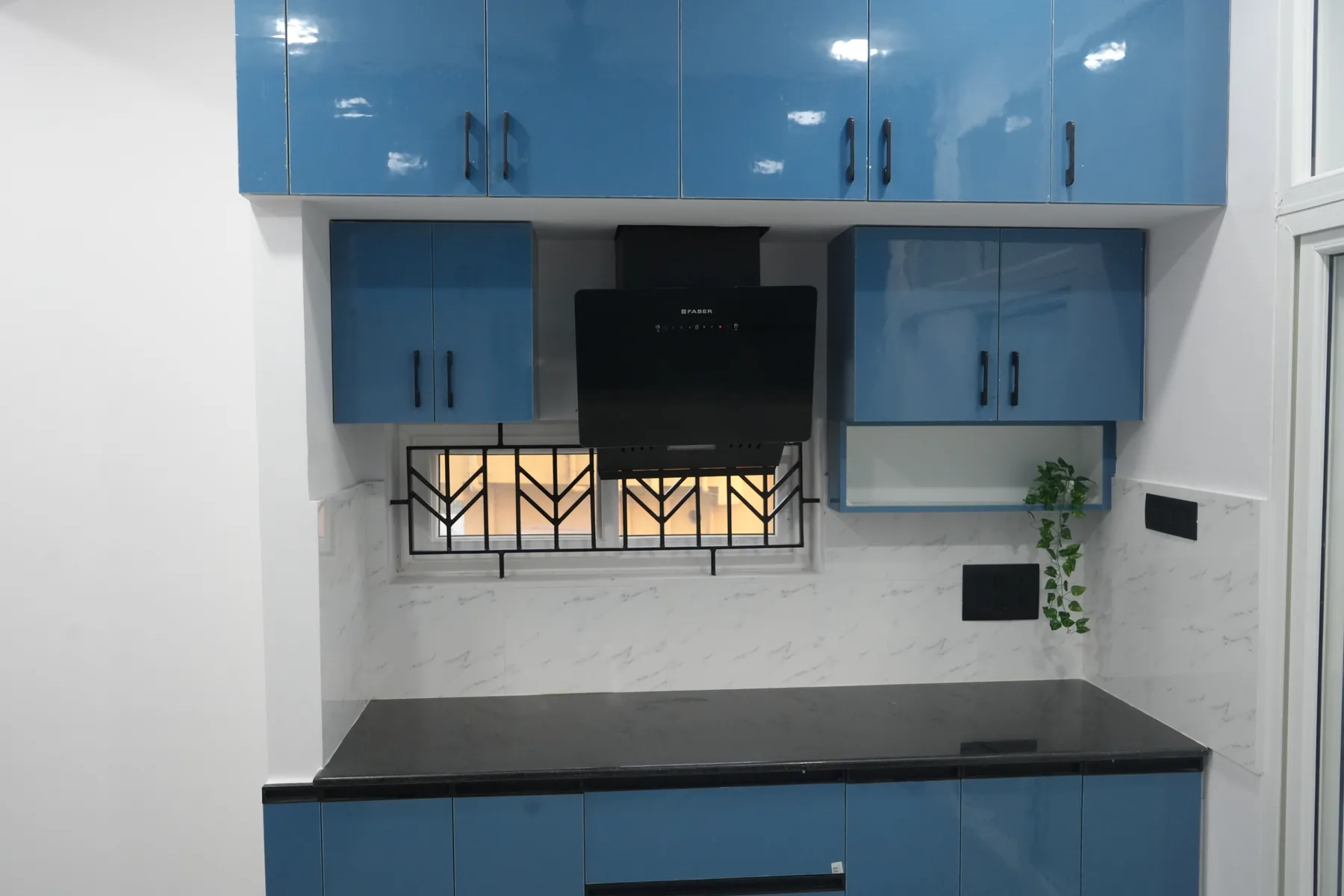 AV Residence — kitchen with chimney, Guduvanchery, Chennai
