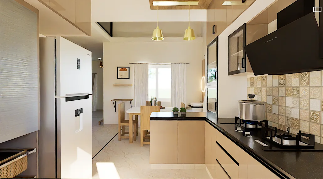 DS Residence — kitchen and dining area, Kannivakkam, Chennai