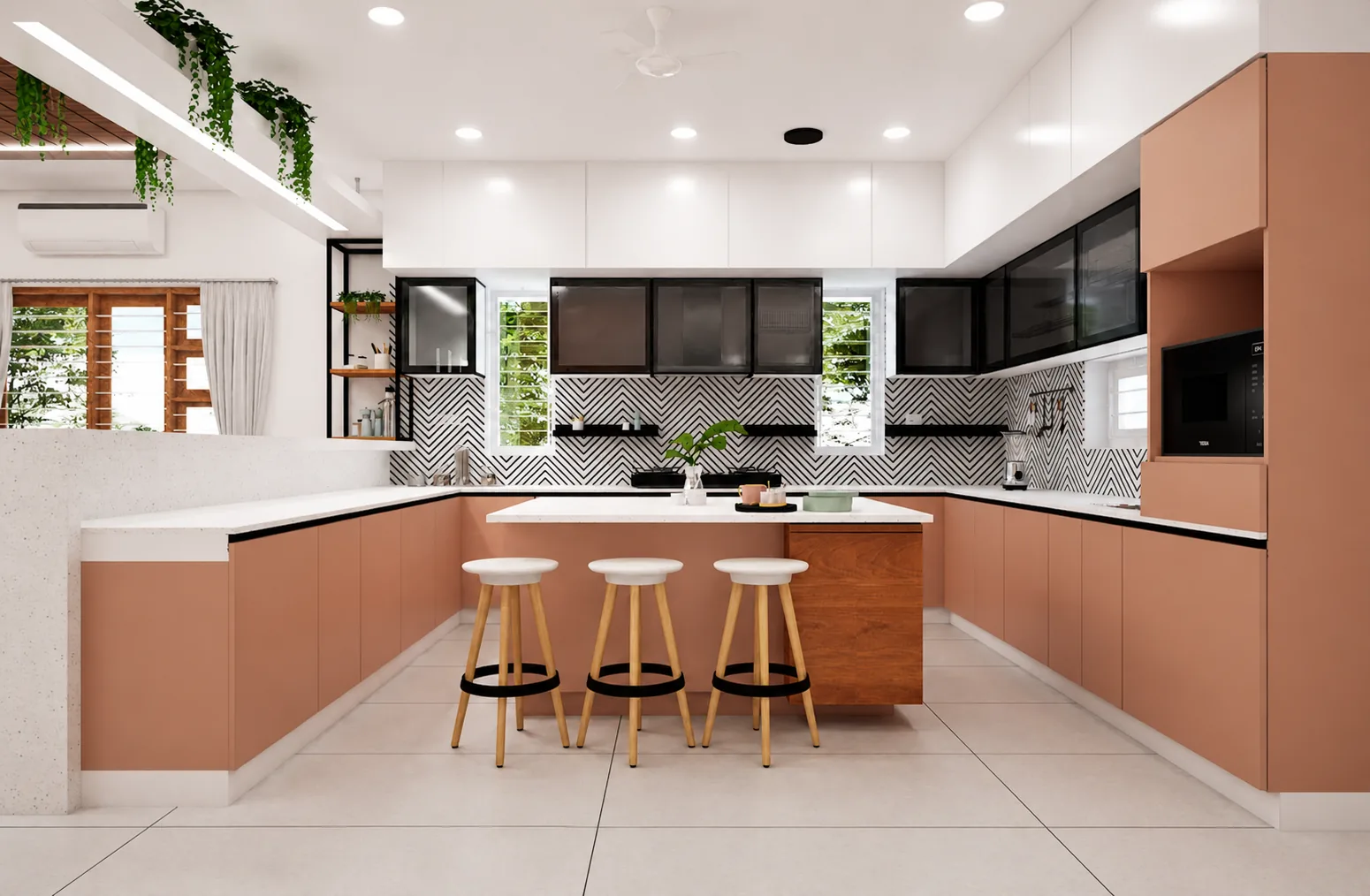 GJ Residence — modular island kitchen, Maraimalainagar, Chennai
