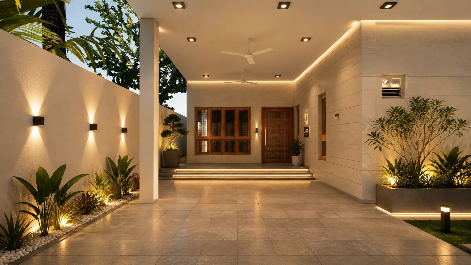 PR Residence — car parking, night view, Maraimalainagar, Chennai