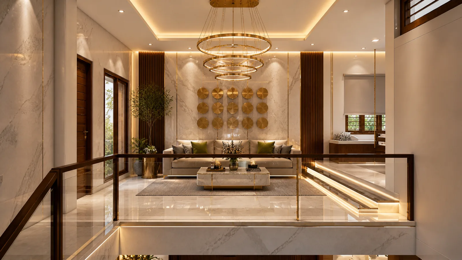 PR Residence — upper-floor living area, Maraimalainagar, Chennai