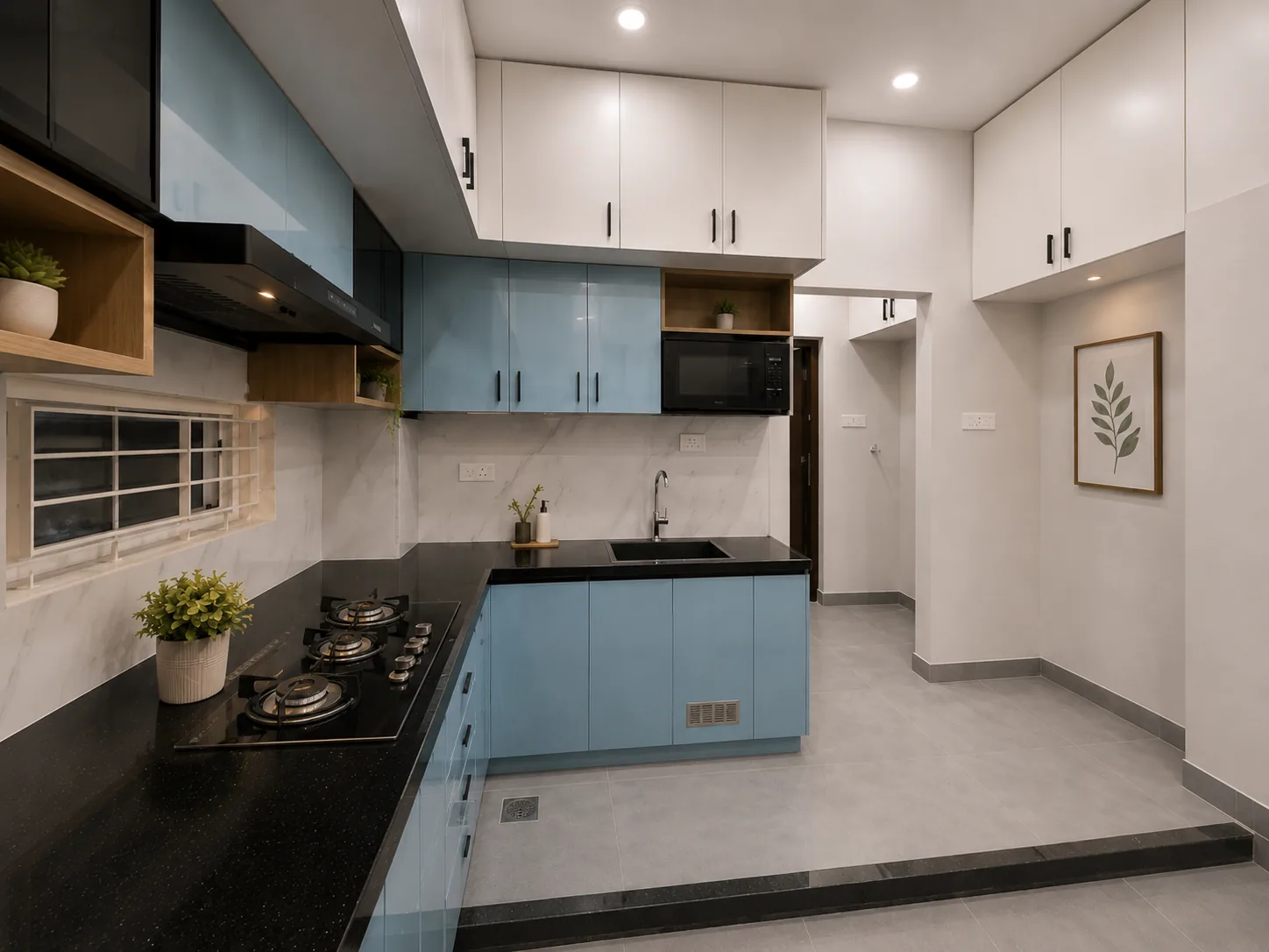 RA Residence — kitchen passage, Urapakkam, Chennai