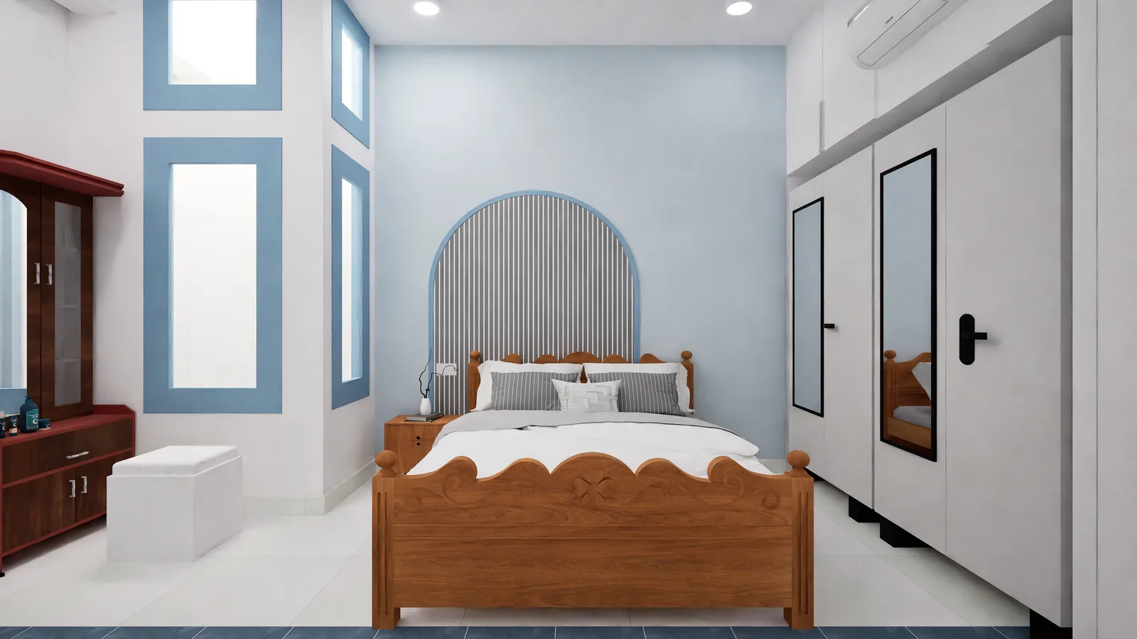 RD Residence — bedroom, Madhavaram, Chennai