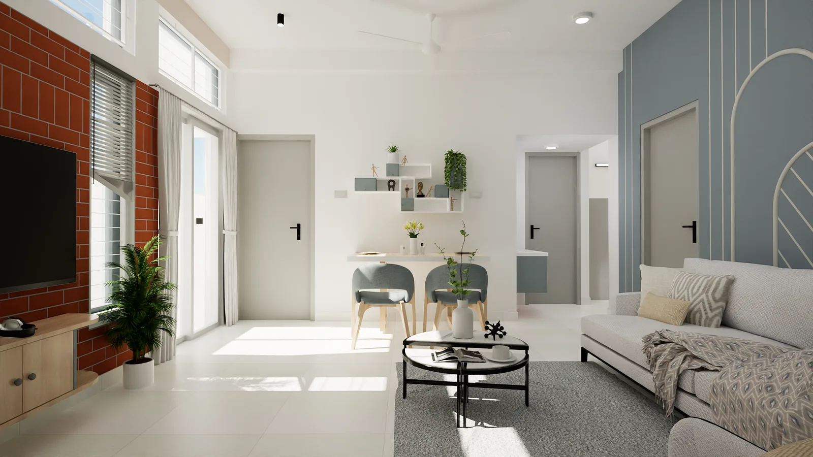 RD Residence — living room, Madhavaram, Chennai