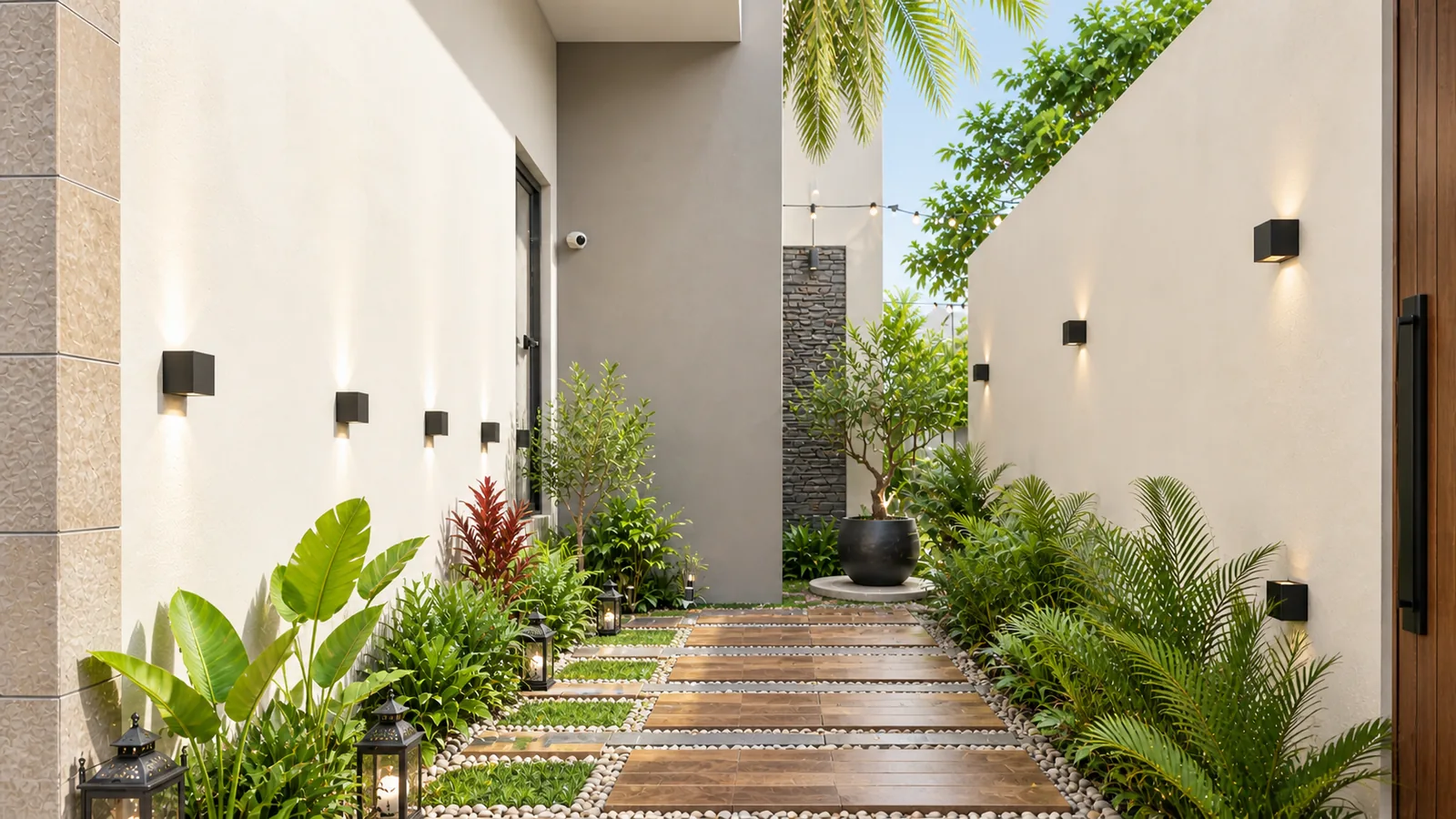 RR Residence — landscaped terrace, Maraimalainagar, Chennai