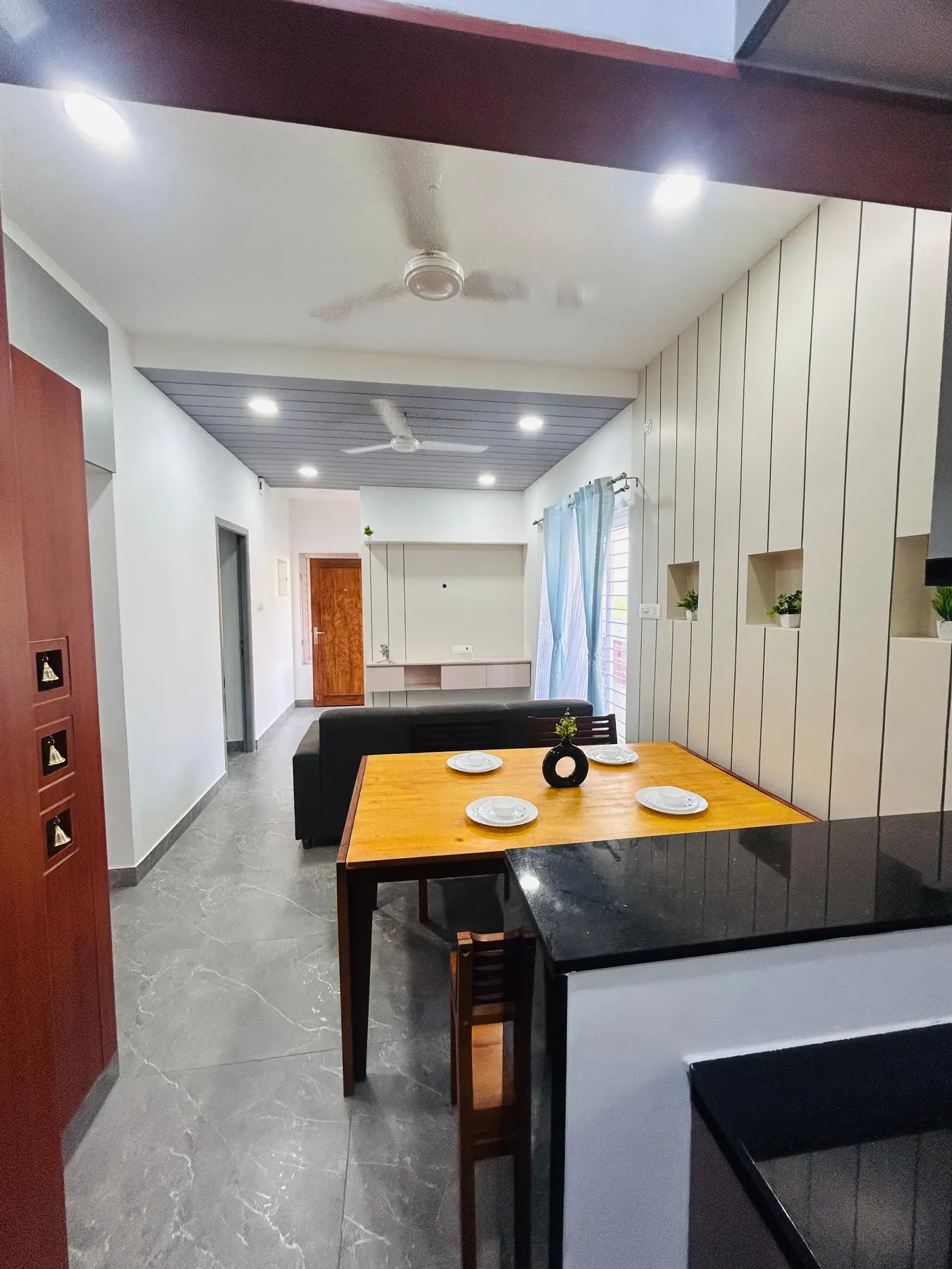 SK Residence — living and dining area, Kayarambedu, Chennai